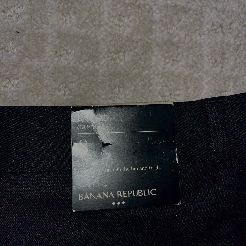 Banana Republic/Jcrew Black Straight-Leg Pants - Picture 2 of 8